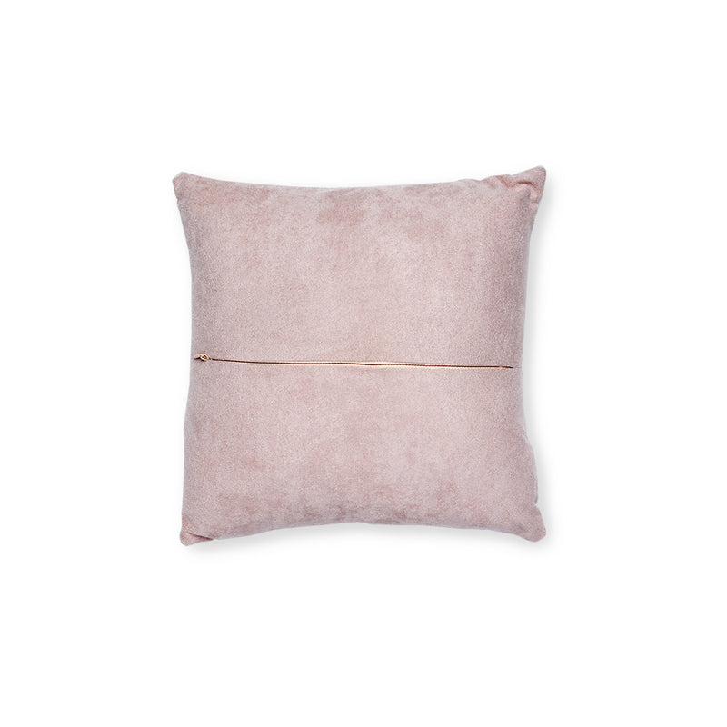 Highland Cow Square Pillow - Pink Back