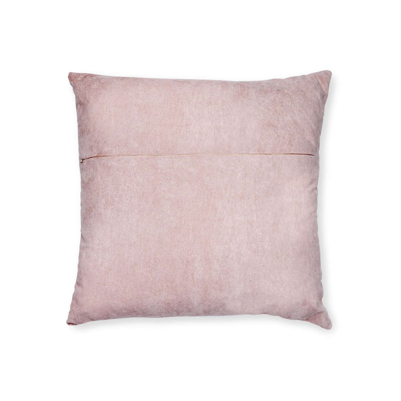 Highland Cow Square Pillow - Pink Back