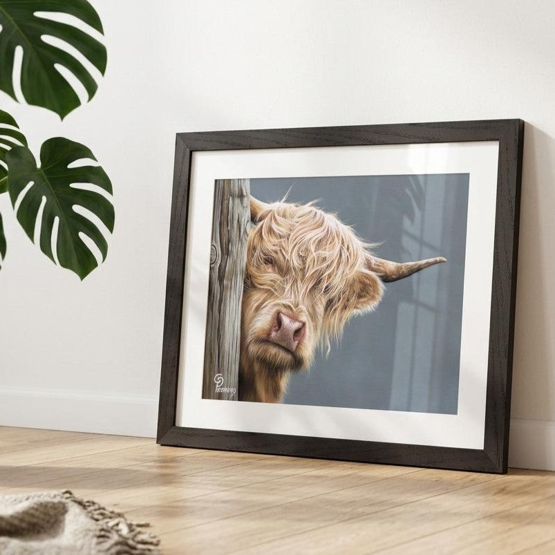 Hazel Of The Highlands Highland Cow Framed Fine Art Print