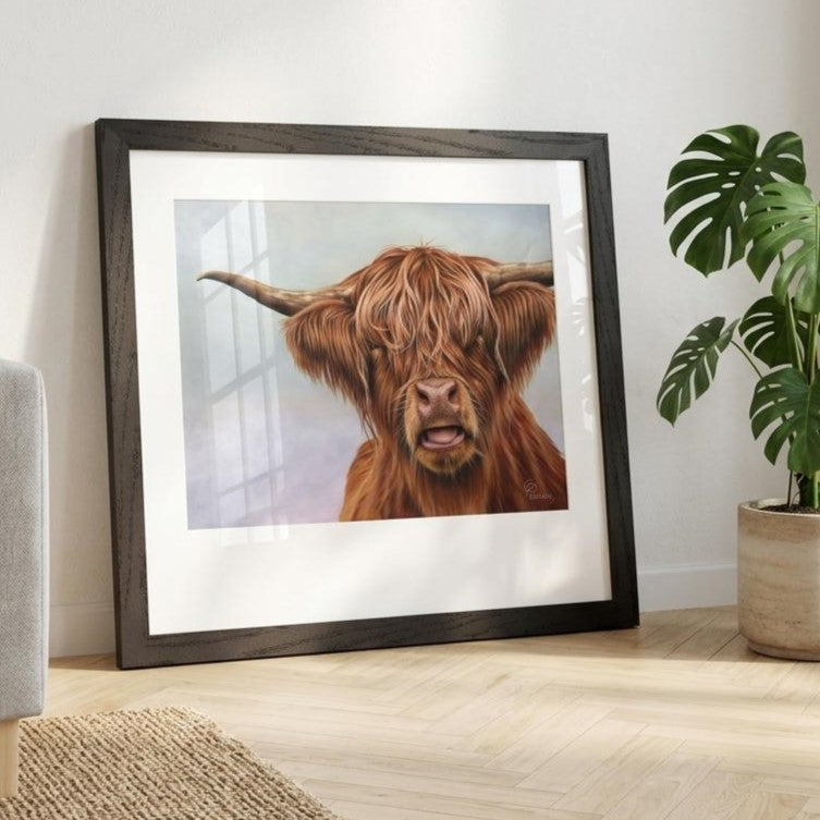 Fergus Of The Highlands Highland Cow Framed Fine Art Print