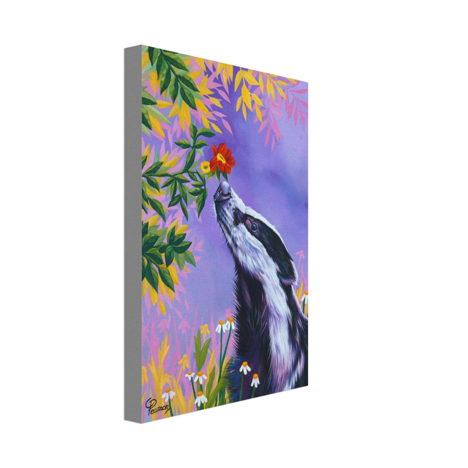 Badger Close-Up-Of-Flowers-In-Glass-Vases Art