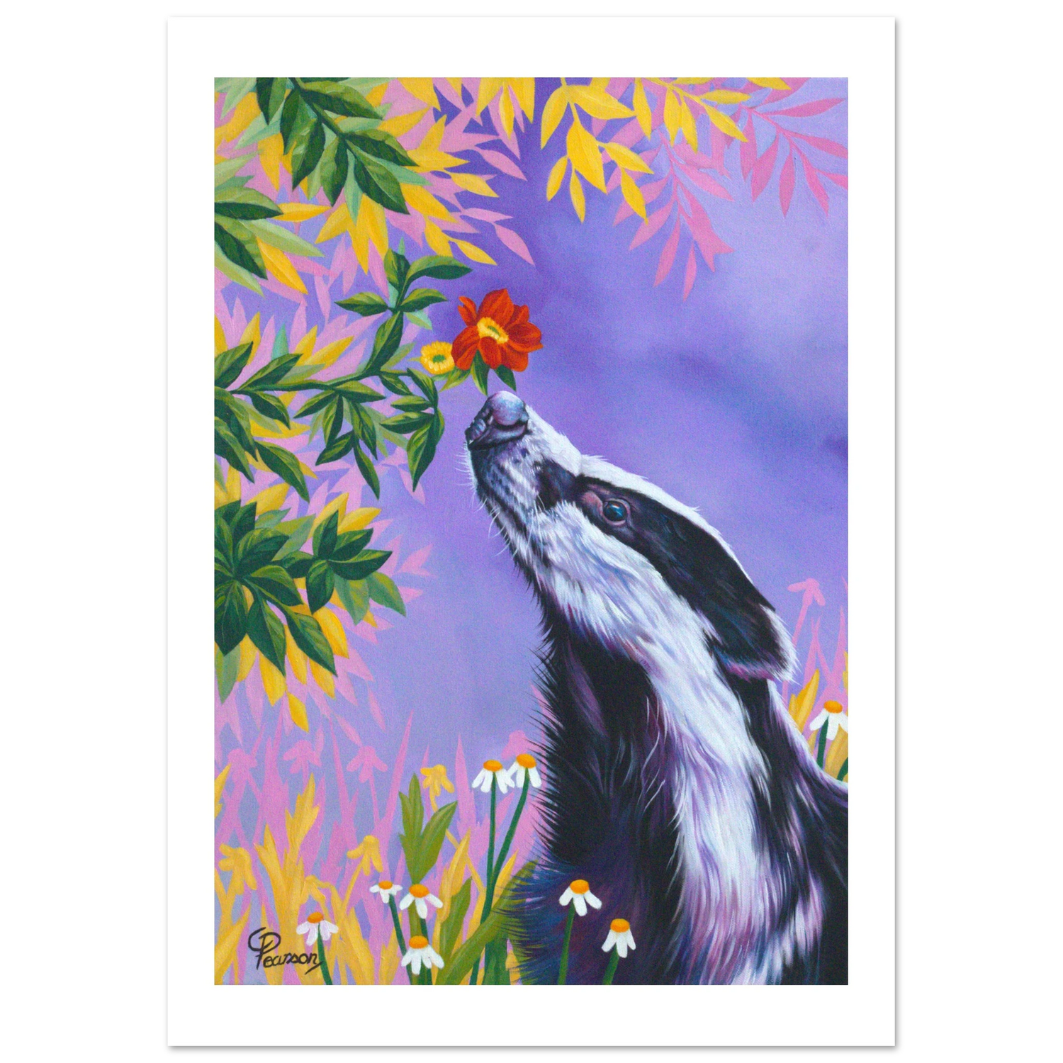 Badger Close-Up-Of-Flowers-In-Glass-Vases Art
