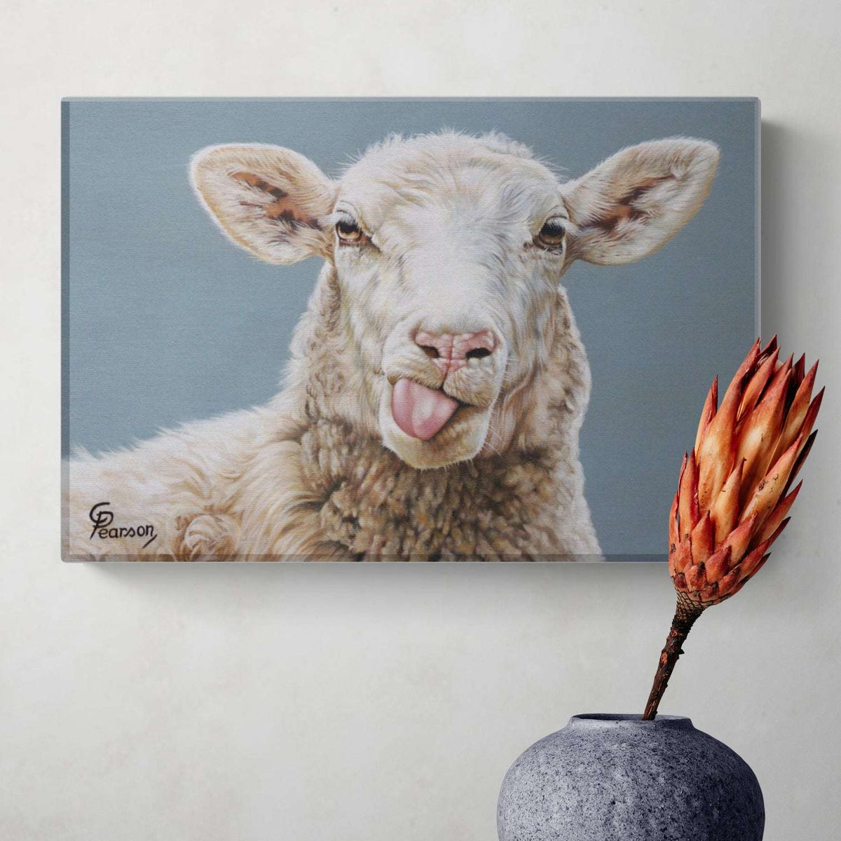 Cheeky Lady Fluffington Mini Canvas Wall Art 