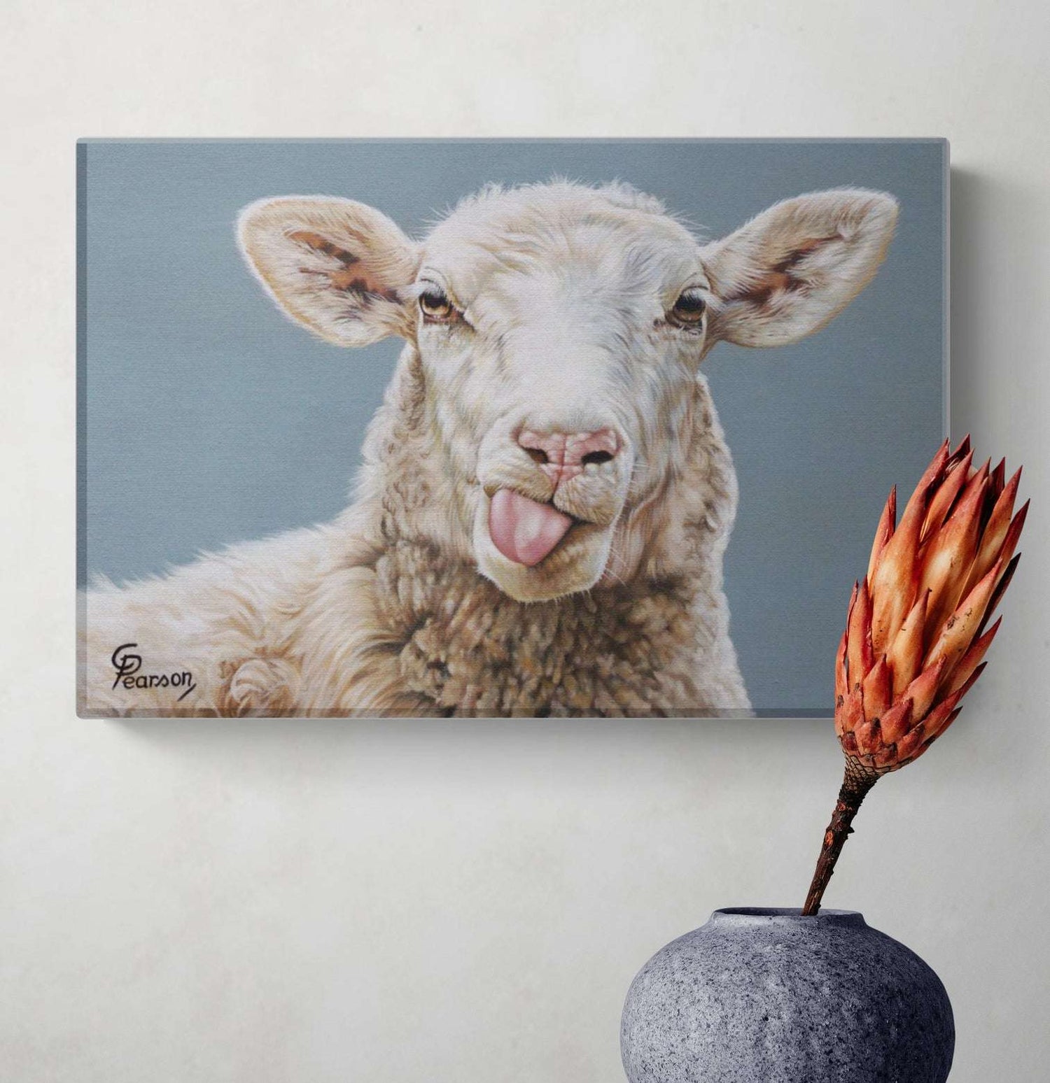 Cheeky Lady Fluffington Mini Canvas Wall Art 