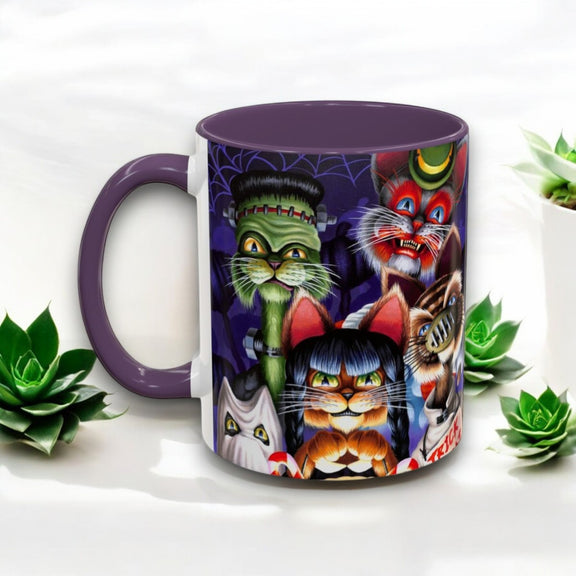 Halloween Cat's  Accent Coffee Mug 11oz