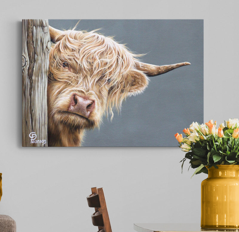Highland Cow Wall Art Canvas Print