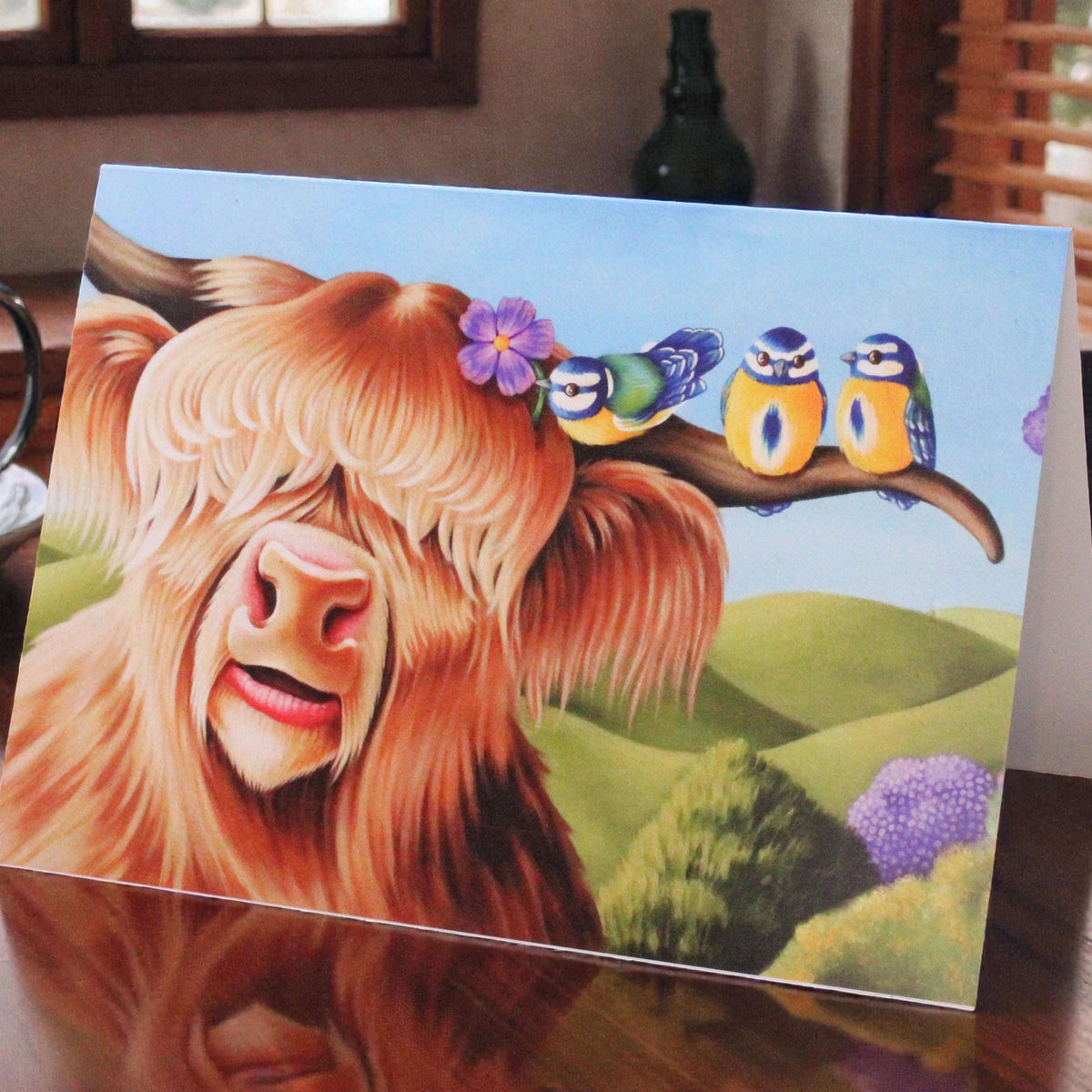 Greeting's Card Honey the Highland Cow A5 14.8 x 21 cm