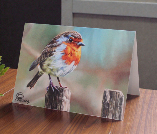 Greeting's Card Joy the Robin A5 14.8 x 21 cm