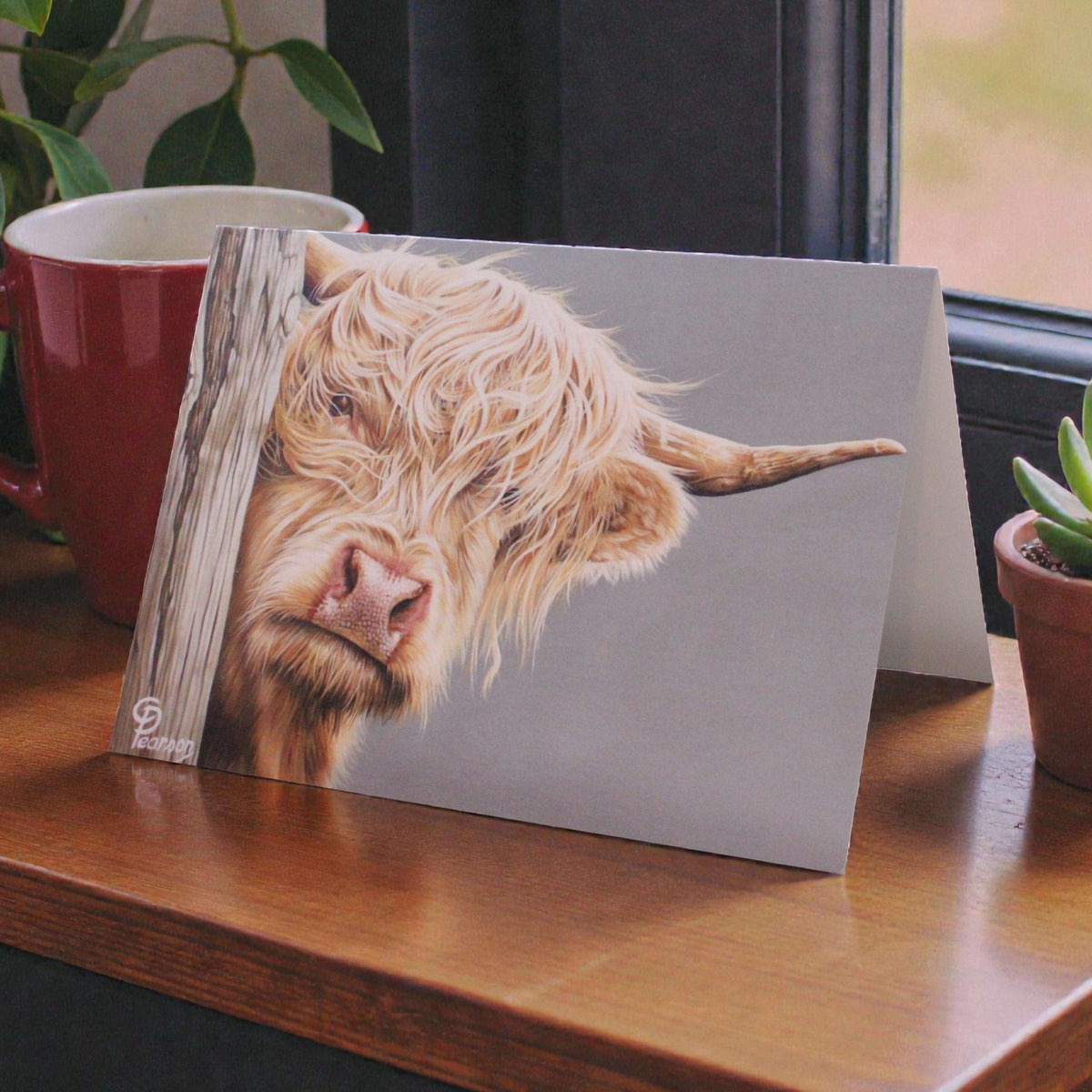 Greeting's Card Hazel the Highland Cow A5 14.8 x 21 cm