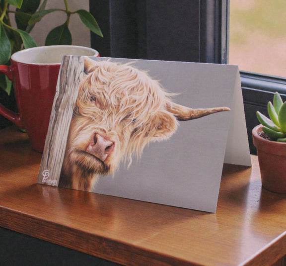 Greeting's Card Hazel the Highland Cow A5 14.8 x 21 cm