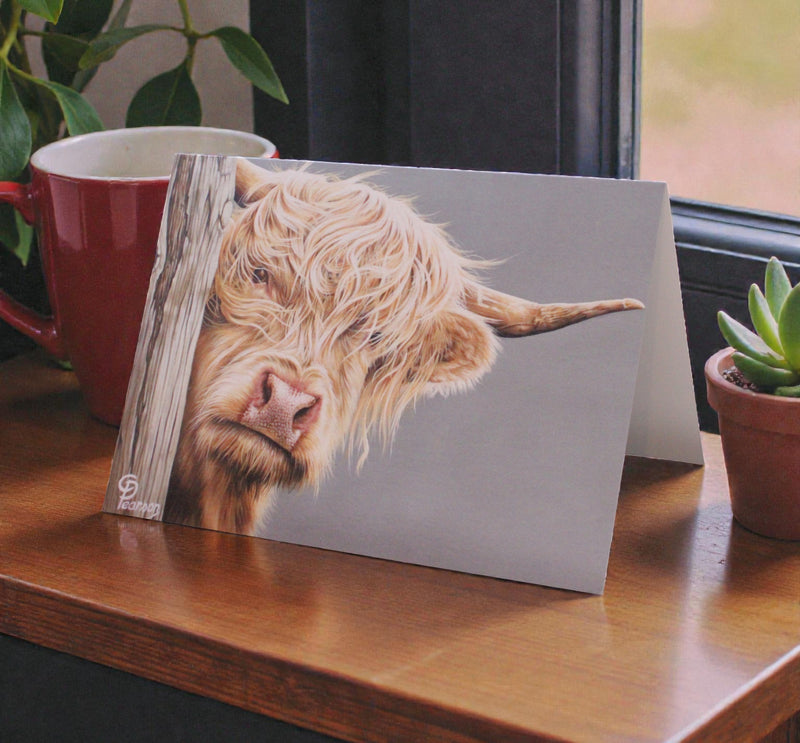 Greeting's Card Hazel the Highland Cow A5 14.8 x 21 cm