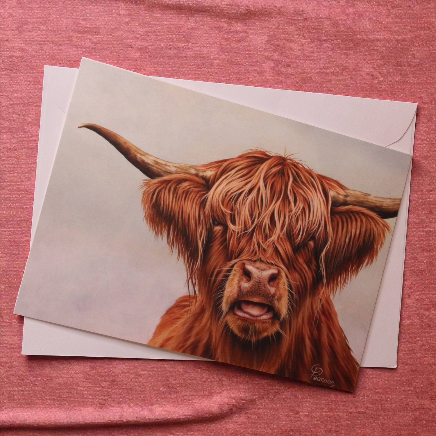 Greeting's Card Fergus the Highland Cow A5 14.8 x 21 cm