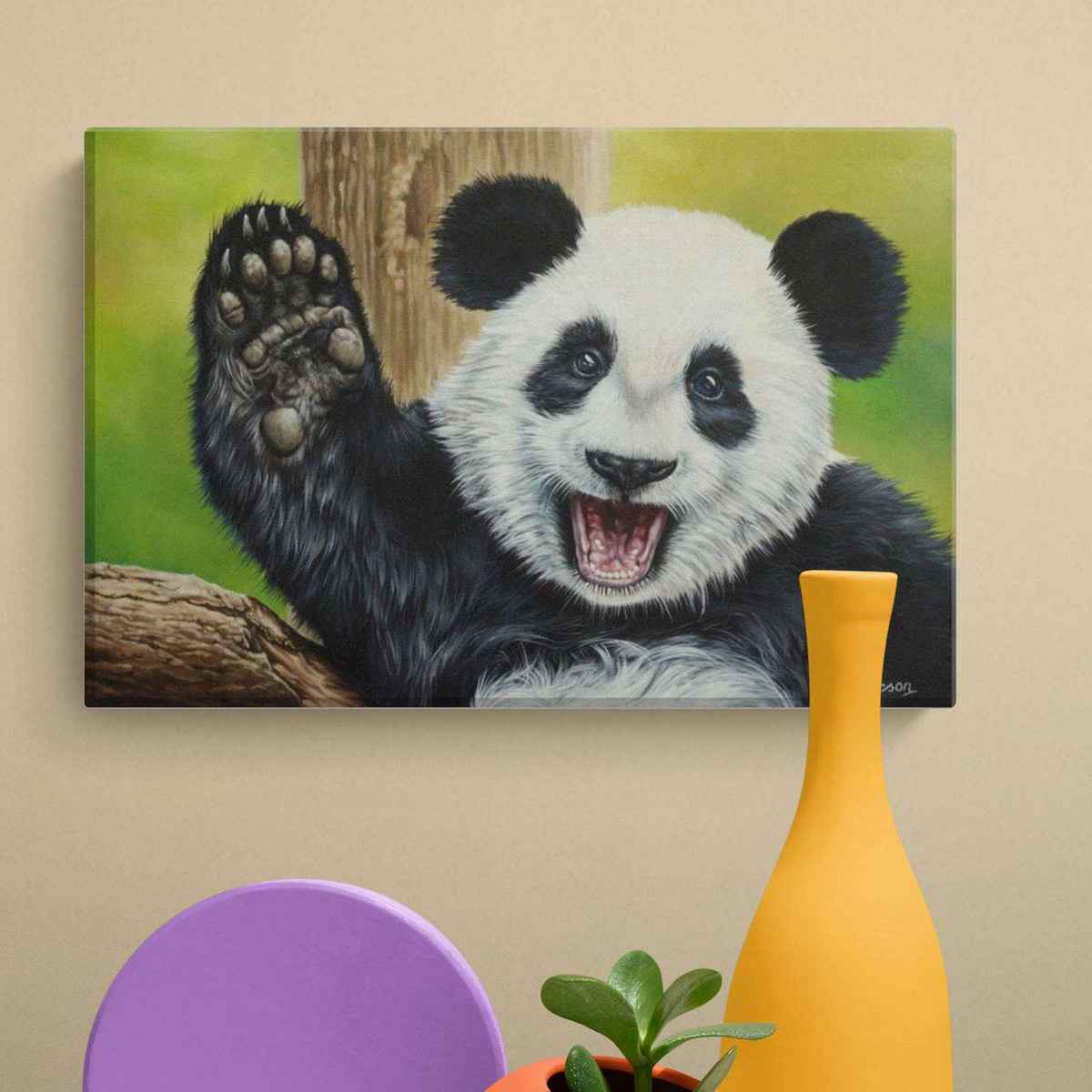 Lu Lu The Panda Mini Canvas Wall Art