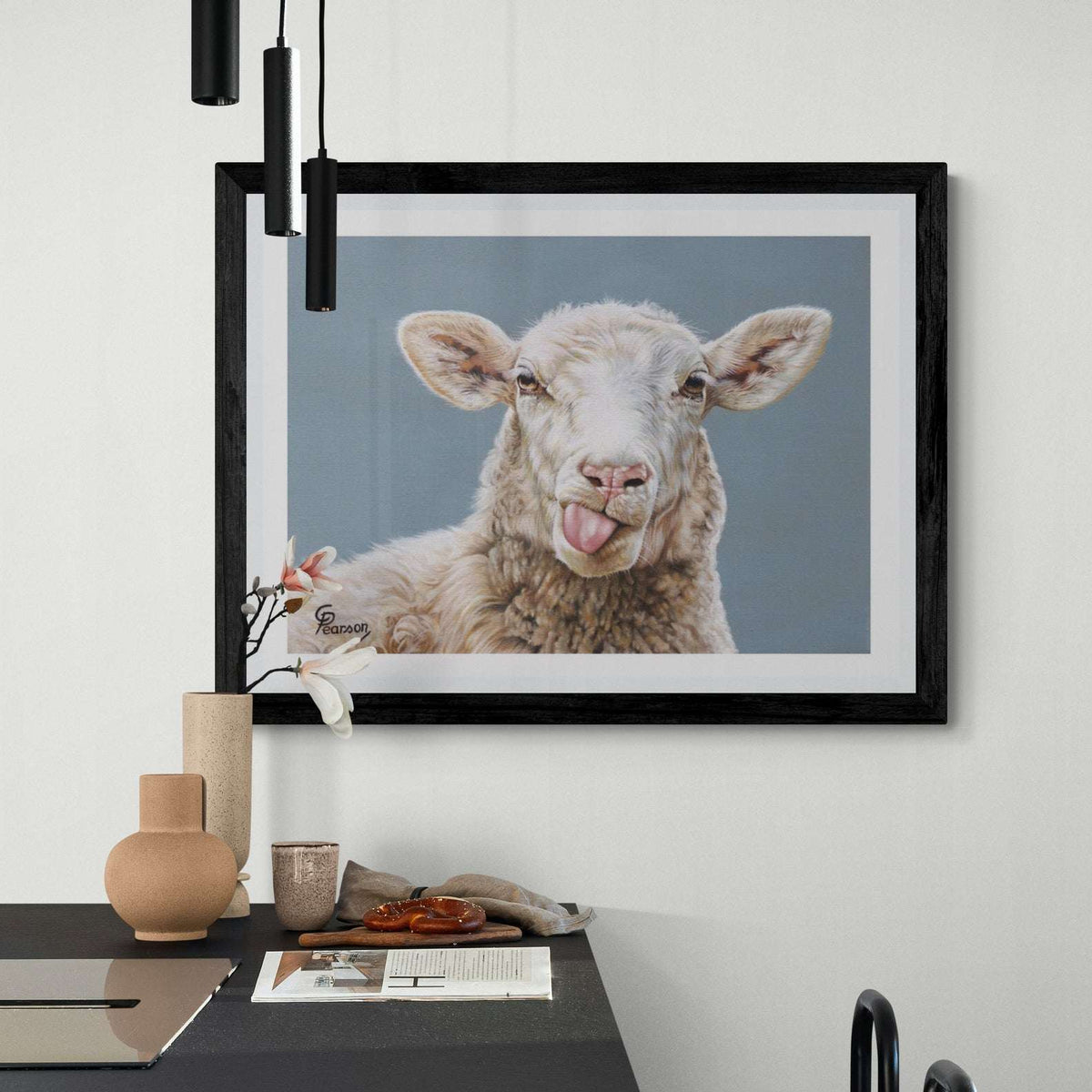 Lady Fluffington The Cheeky Sheep Fine Art Print