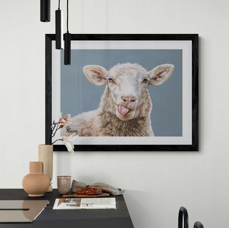 Lady Fluffington The Cheeky Sheep Fine Art Print
