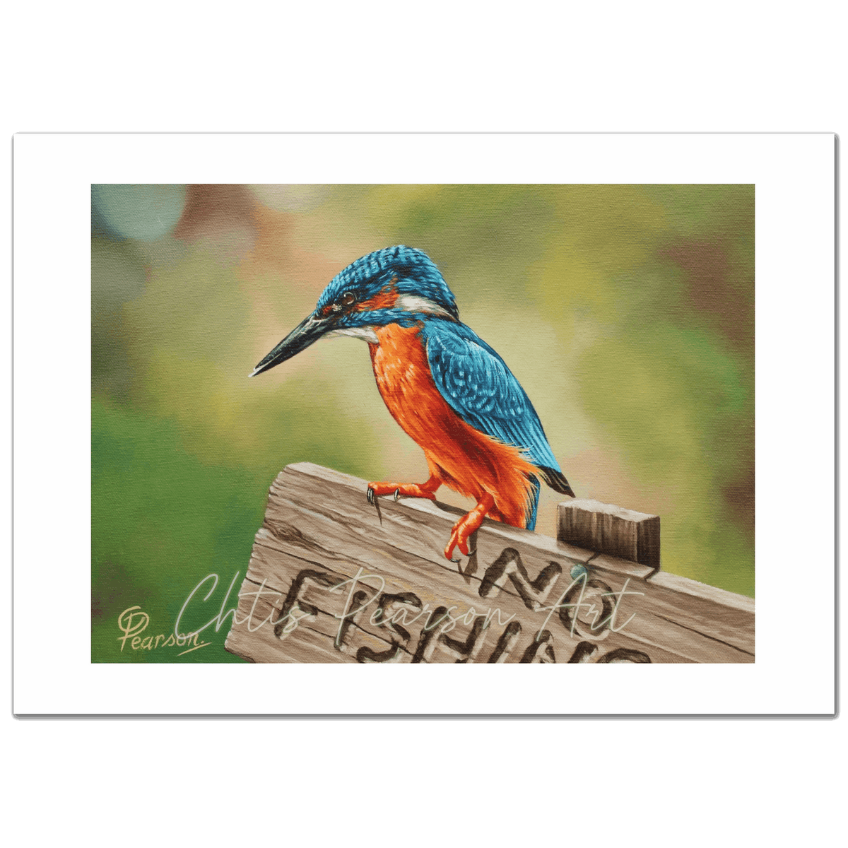 Gone Fishing, Kingfisher Fine Art Print