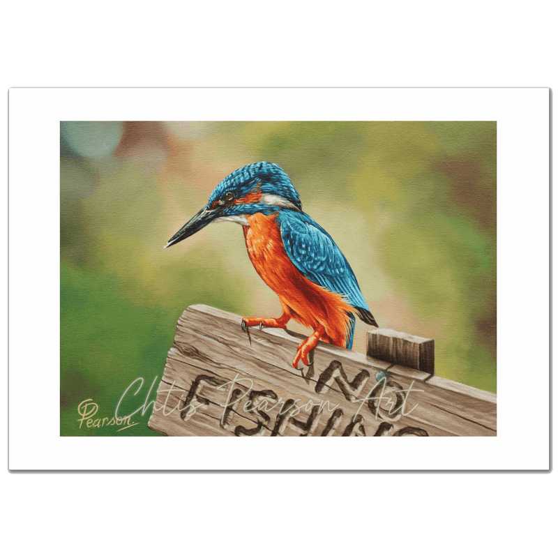 Gone Fishing, Kingfisher Fine Art Print