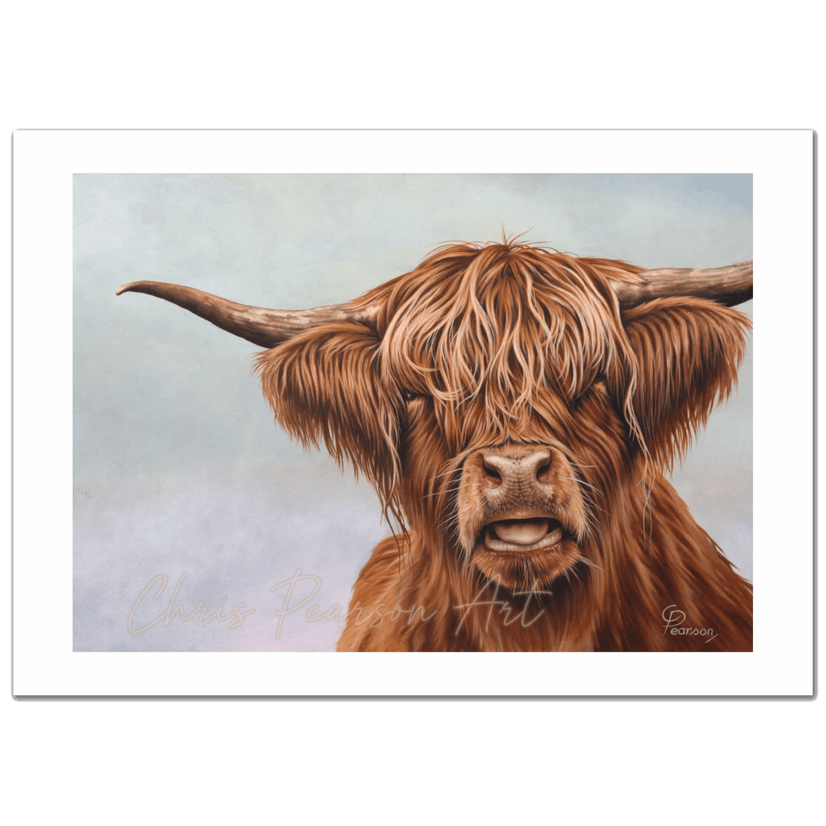 Fergus Of The Highlands Highland Cow Print