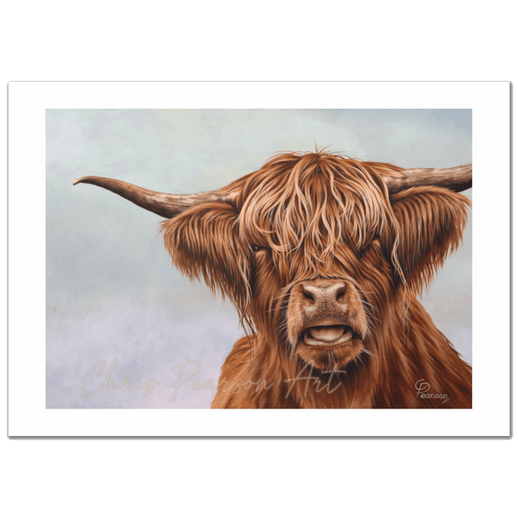 Fergus Of The Highlands Highland Cow Print