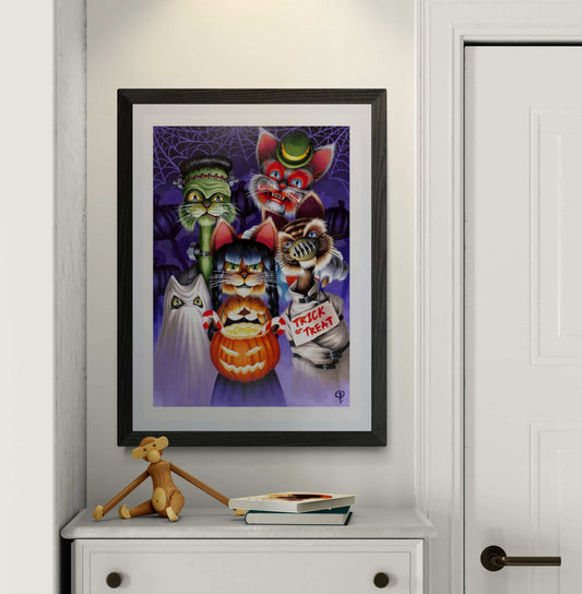 Halloween Cats Fine Art Print