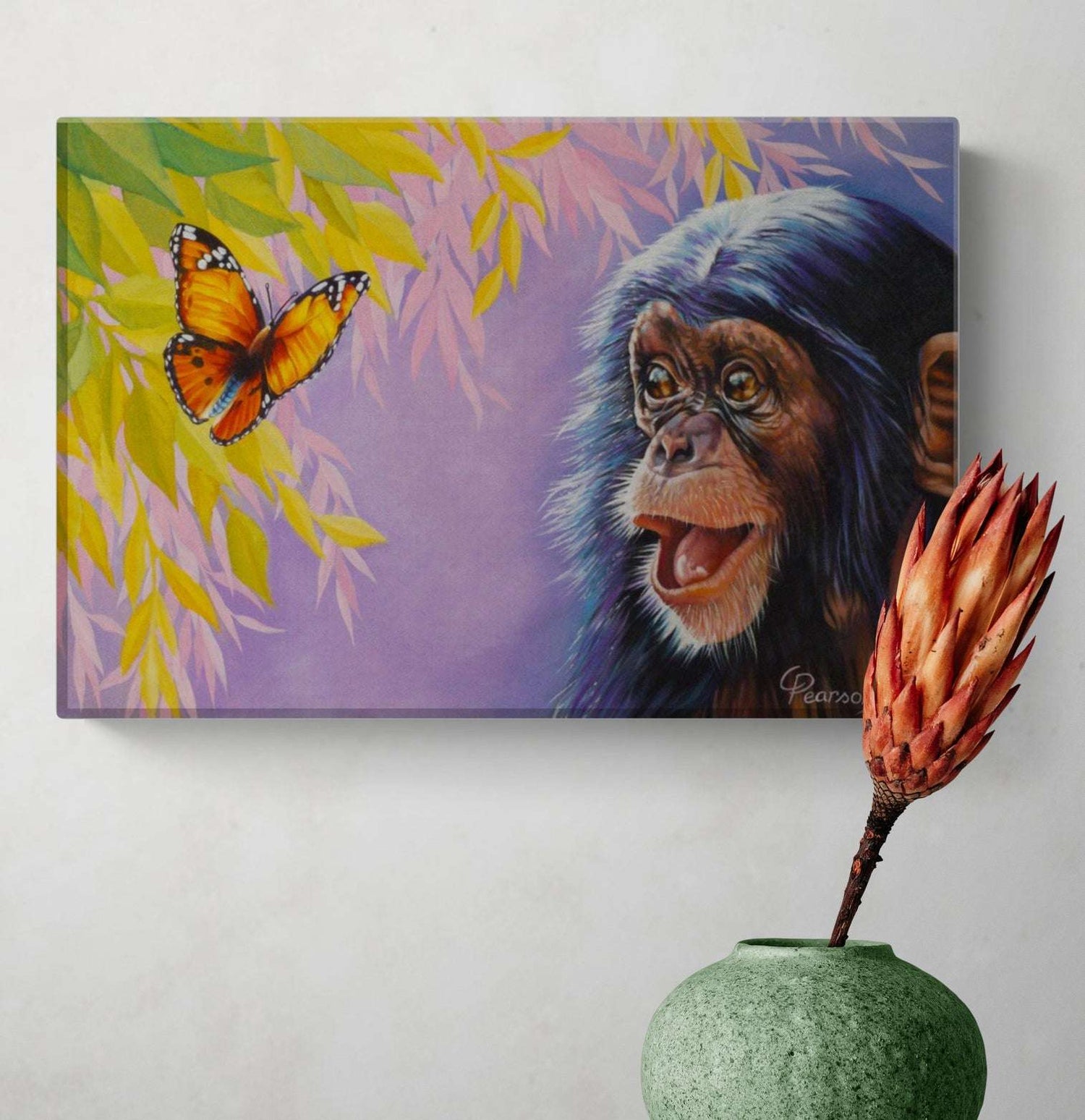 Love At First Sight Mini Canvas Print 8 x 12"– Vibrant Wildlife Art For Your Home