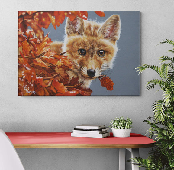 Bright Eyes Fox Canvas Art – Vibrant Wildlife Print
