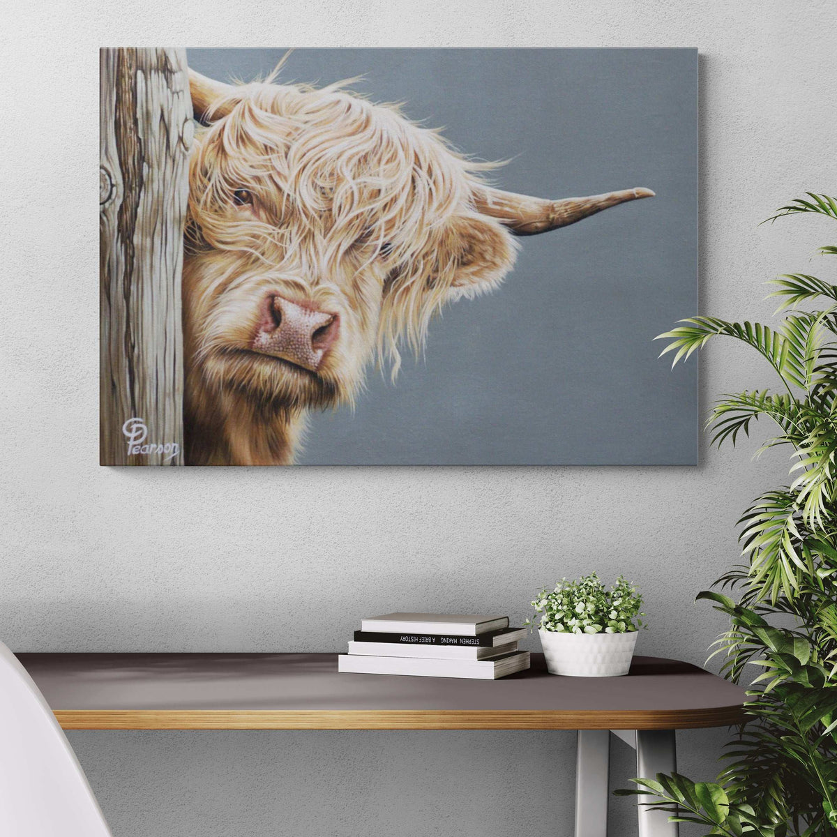 Hazel of the Highlands Highland Cow Canvas Print – Captivating Wall Art