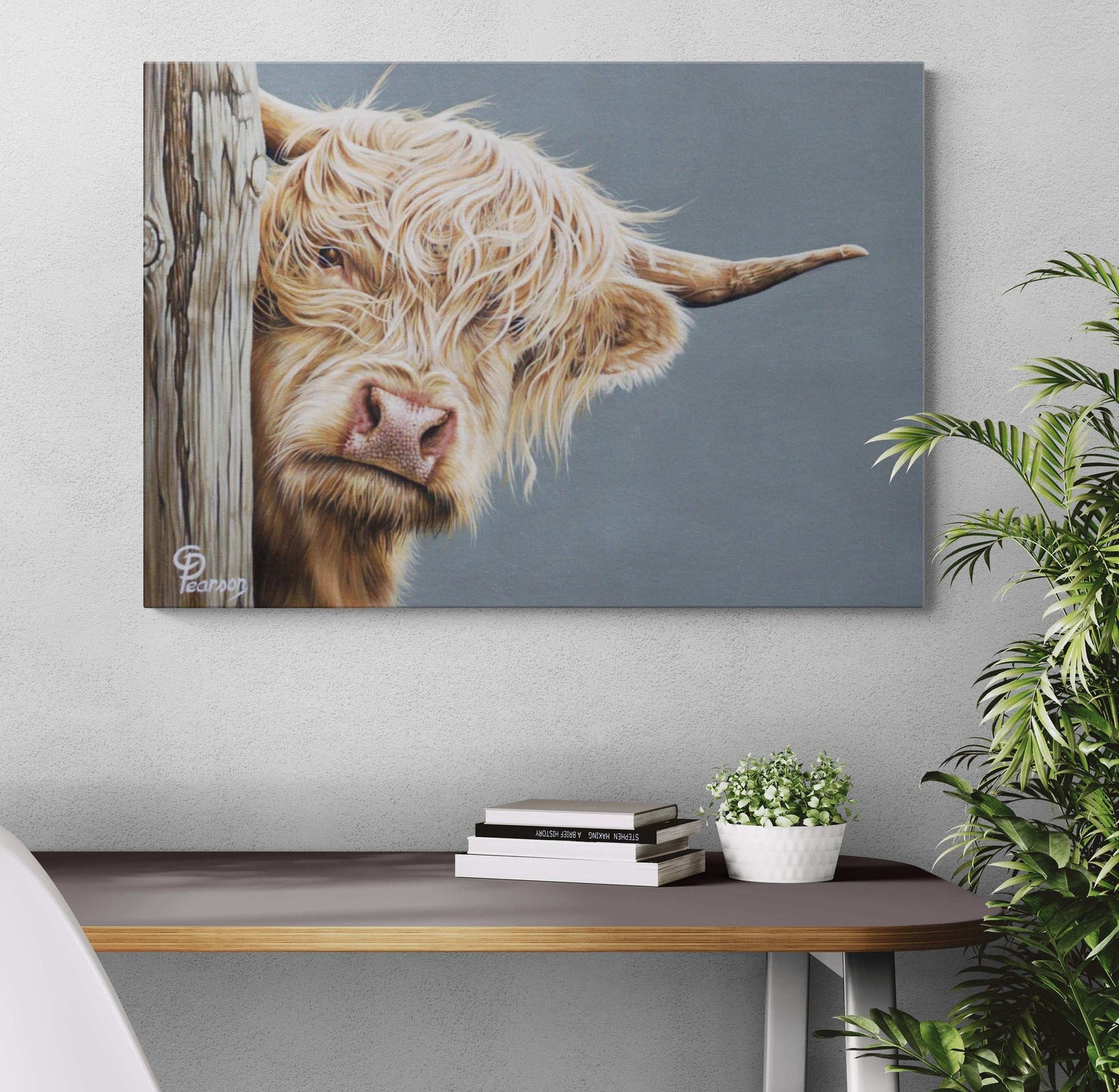 Hazel of the Highlands Highland Cow Canvas Print – Captivating Wall Art
