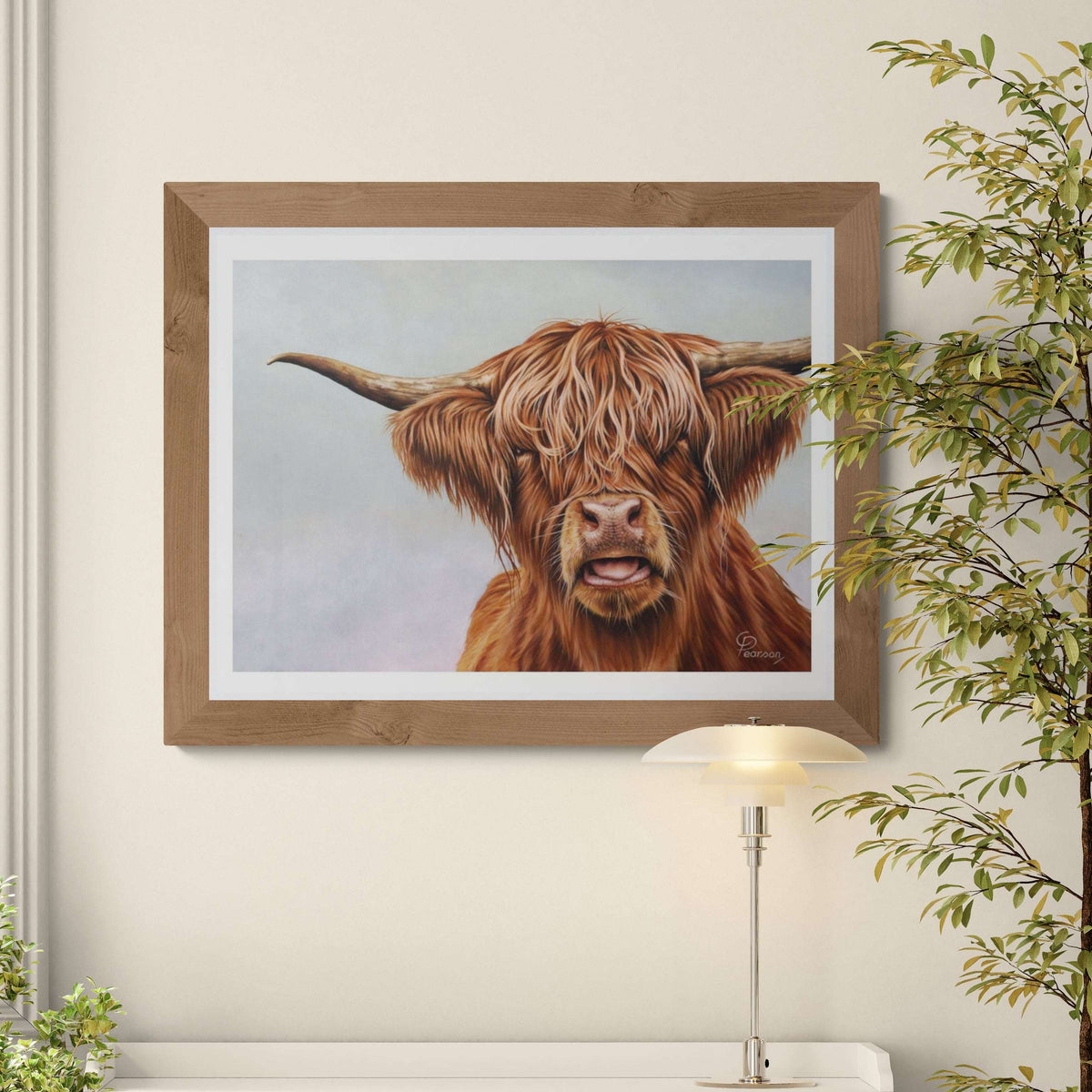 Fergus Of The Highlands Highland Cow Print