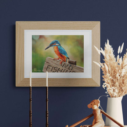 Gone Fishing, Kingfisher Fine Art Print