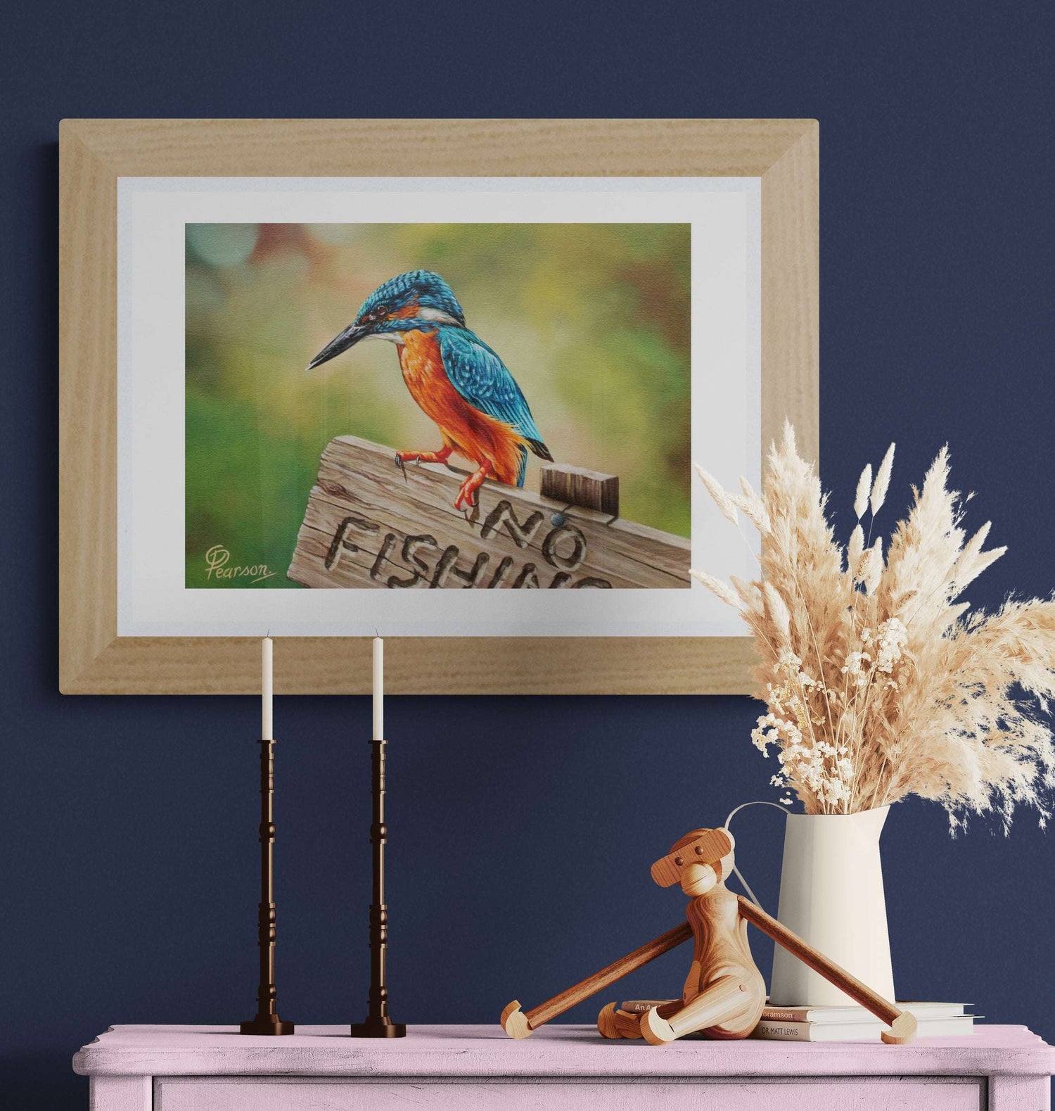 Gone Fishing, Kingfisher Fine Art Print
